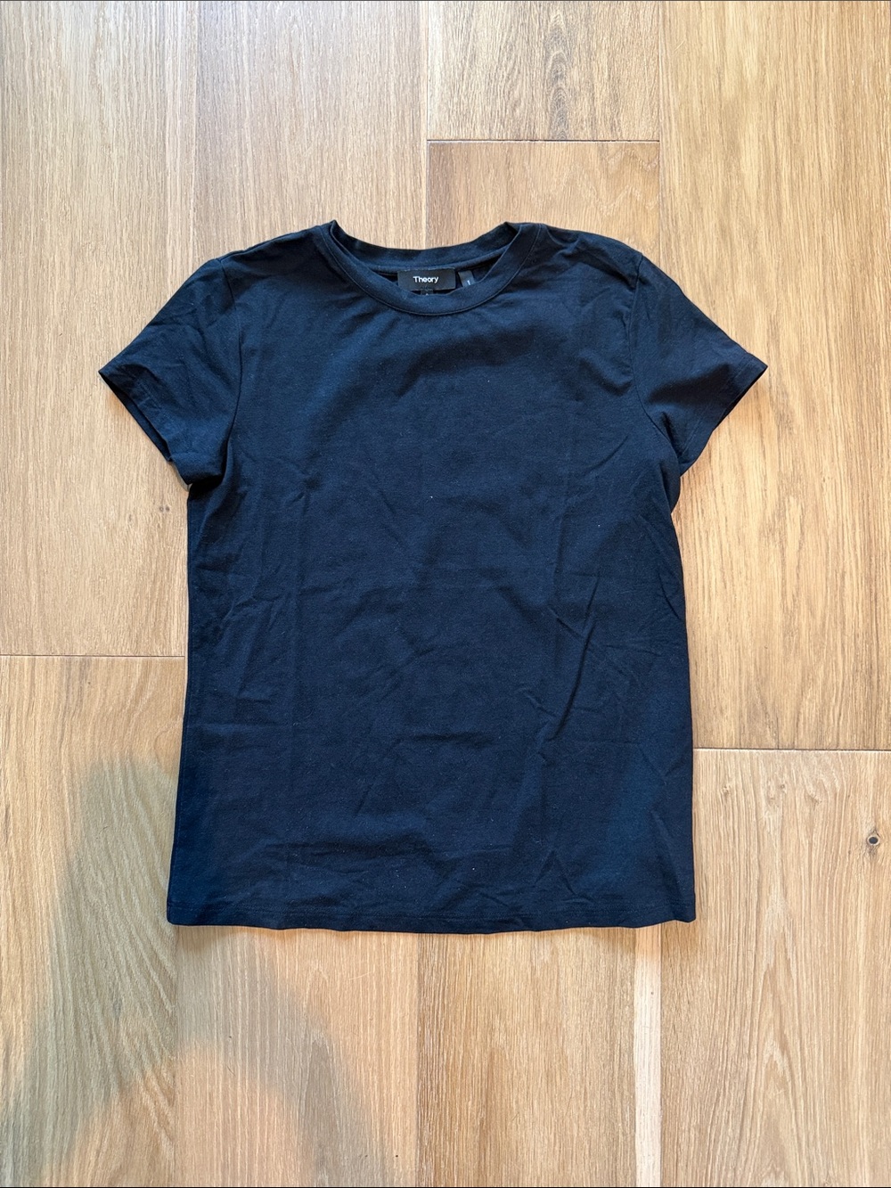 Theory Black Short Sleeve Crewneck Tee